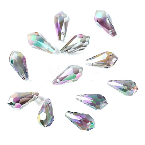 72Pcs Transparent Eletroplate Glass Charms PW-WG62C09-02-1