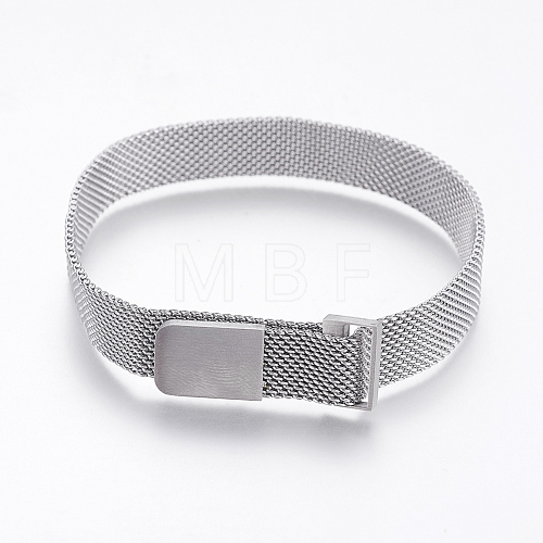 430 Stainless Steel Mesh Bracelet Making MAK-L021-01P-1