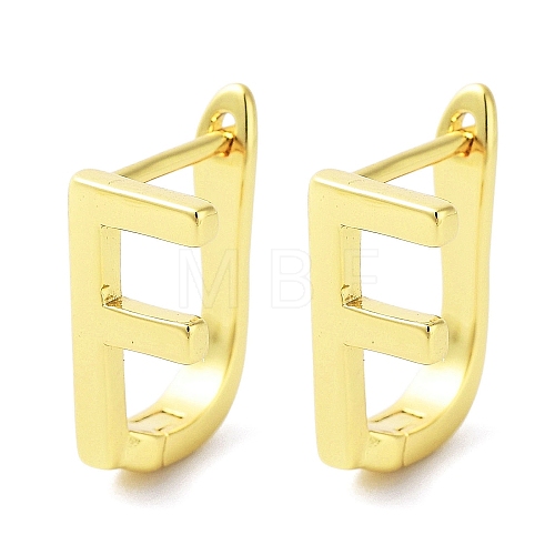 Brass Letter Stud Earrings for Women EJEW-A038-01F-G-1