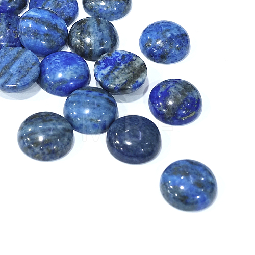 Dyed Natural Lapis Lazuli Gemstone Dome/Half Round Cabochons X-G-J330-06-20mm-1