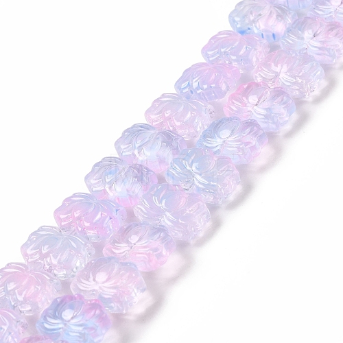 Transparent Glass Beads Strands GLAA-F114-01G-1