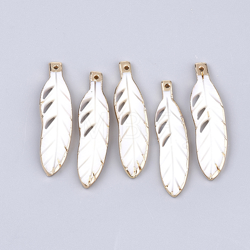 Electroplate Freshwater Shell Pendants SHEL-T012-03-1