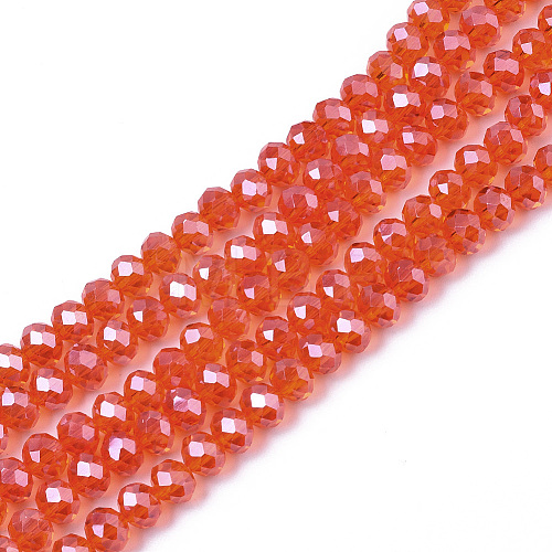 Electroplate Glass Beads Strands EGLA-A034-T8mm-A21-1