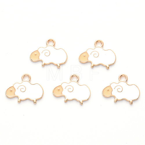 Alloy Enamel Pendants ENAM-R059-08A-RS-1