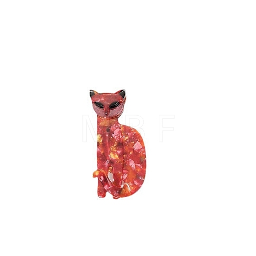 Cute Fox Acrylic Animal Brooch PW-WGBFCF4-01-1