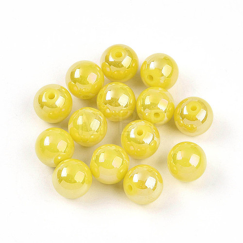 Electroplate Pearlized Glass Pearl Beads EGLA-T021-14C-07-1