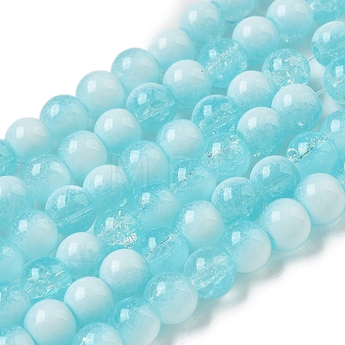 Crackle Glass Beads Strands GLAA-U001-6mm-08-1