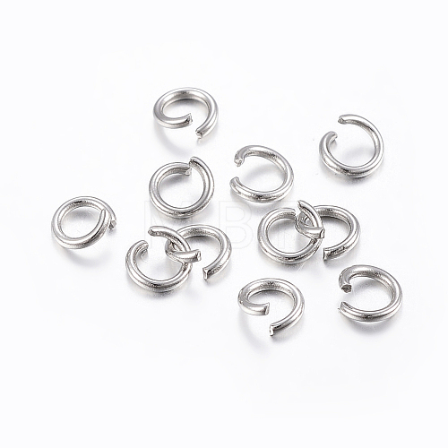 304 Stainless Steel Open Jump Rings X-STAS-H437-4x0.6mm-1