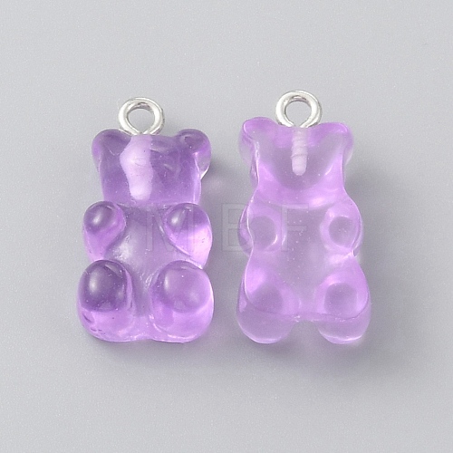 Transparent Resin Pendants RESI-WH0021-61-1