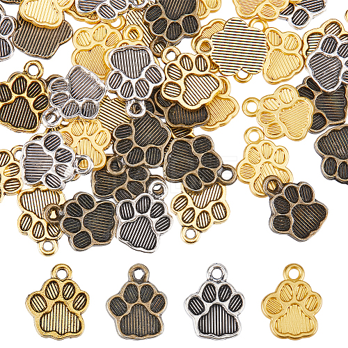 SUNNYCLUE 80Pcs 4 Style Rack Plating Alloy Charms FIND-SC0008-11-1