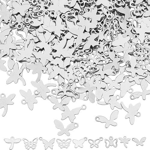 Unicraftale 540Pcs 9 Style 201 Stainless Steel Charms STAS-UN0024-19-1