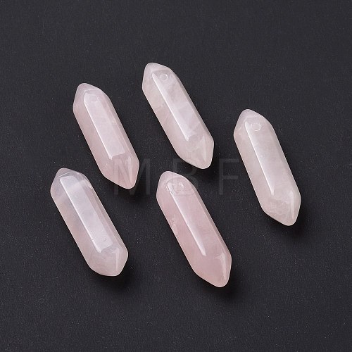 Natural Rose Quartz Terminal Pointed Pendants G-C007-02B-12-1