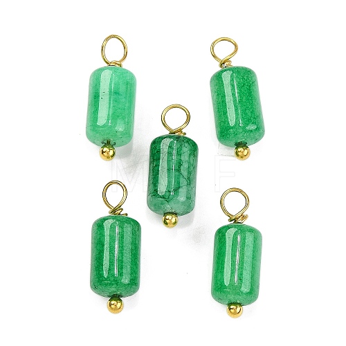 Natural Green Jade Cloumn Pendants STAS-H221-04G-04-1