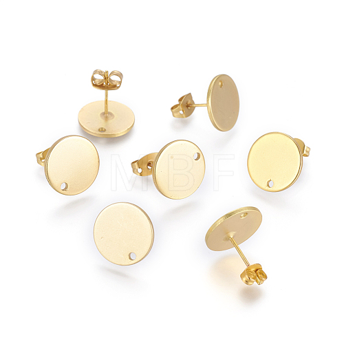 Brass Stud Earring Findings KK-G365-09MG-1
