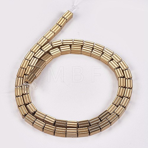 Electroplate Non-magnetic Synthetic Hematite Beads Strands G-P367-K-07-1