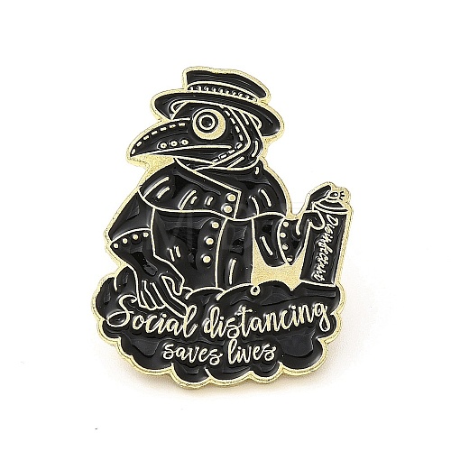 Plague Doctor Enamel Pin JEWB-I022-11E-LG-1