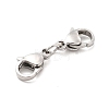 Non-Tarnish 304 Stainless Steel Double Lobster Claw Clasps STAS-E178-01B-P-2