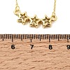 Brass Glass Triple Star Pendant Necklaces KK-CBAB173-03G-06-5