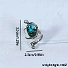 Oval Bohemian Synthetic Turquoise Finger Rings FS-WGBF170-01-2