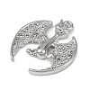 Brass Micro Pave Clear Cubic Zirconia Pendants X-KK-L238-04P-2