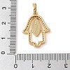 Brass Micro Pave Clear Cubic Zirconia Pendant KK-I712-60G-02-3