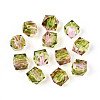 Two Tone Transparent Spray Painted Acrylic Beads ACRP-T005-26J-1