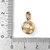 Trendy Necklace Findings 304 Stainless Steel FootBall/Soccer Ball Pendants STAS-L012-B01G-04-3