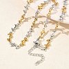 Two Tone 304 Stainless Steel Dolphin Link Chain Necklaces for Women NJEW-G201-02GP-1