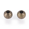 Antique Bronze Color Textured Round Beads X-EC247-NFAB-2