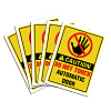 5Pcs Waterproof PVC Warning Sign Stickers DIY-WH0237-025-1