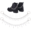 2Pcs Iron & Alloy Rhinestone Boot Strap Chains HJEW-PH02477-1