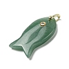 Natural Green Aventurine Pendants KK-D021-05C-G-2