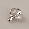 Faceted Glass Pendants GLAA-WH0030-13P-04-2