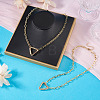 2Pcs Brass Necklaces NJEW-TAC0045-4