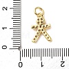 Brass Micro Pave Cubic Zirconia Charms LS-KK-I383-05G-03-3
