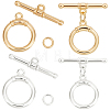 Beebeecraft 10Pcs 2 Colors Brass Toggle Clasps KK-BBC0013-61-1