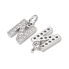SHEGRACE Brass Micro Pave Clear Cubic Zirconia Pendants XGRQ29622-394P-N-2