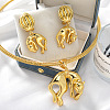 Brass Stud Earrings & Pendant Necklaces Sets for Women FS-WGFF87F-02-2