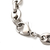 202 Stainless Steel Rosary Bead Necklaces STAS-A100-09P-3