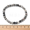 Natural Netstone Bead Stretch Bracelets BJEW-K212-A-021-4