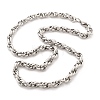 304 Stainless Steel Rope Chain Necklaces for Women Men NJEW-A033-04A-P-2