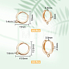 20Pcs 2 Style Brass Hoop Earring Findings KK-AR0003-24-2