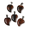 Natural Mahogany Obsidian Pendants G-B127-11P-01-2