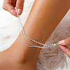 Iron Rhinestone Multi Layered Anklets for Women WG048A3-01-1