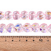 Electroplate Transparent Glass Beads Strands EGLA-N056-01A-08-4