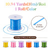 6 Rolls 6 Colors 10M Flat Elastic Crystal String EW-TA0001-04A-3