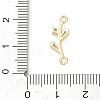 Brass Clear Cubic Zirconia Connector Charms KK-Z094-06G-02-3