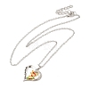 Heart with Word Best Wishes Zinc Alloy Pendant Necklaces for Christmas LS-NJEW-M203-02B-GP-3