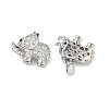Brass Micro Pave Clear Cubic Zirconia Pendants KK-H254-11P-2
