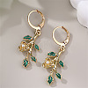 Alloy Enamel Hoop Dangle Earrings for Women WG9295C-06-1